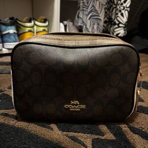 Coach Dark Brown Signature Crossbody Bag